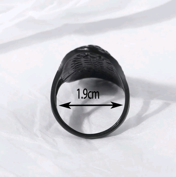 🍉5 for $25* Black Metal Extended Ring - Picture 5 of 5